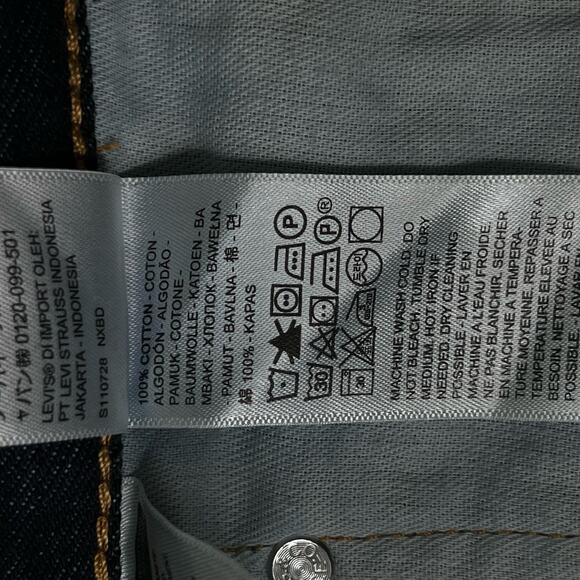 Levi’s NWT 505 Regular Fit Men's Red Tab Straight Blue Denim Jeans Size 34x29 - Picture 7 of 8